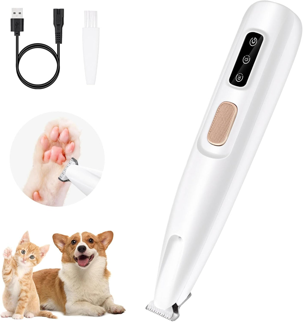 Low-Noise LED Clippers for Dogs & Cats | Tangle-Free Hygiene Trimming Thevault9store
