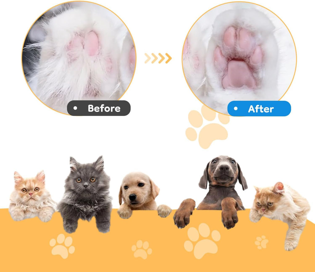 Low-Noise LED Clippers for Dogs & Cats | Tangle-Free Hygiene Trimming Thevault9store
