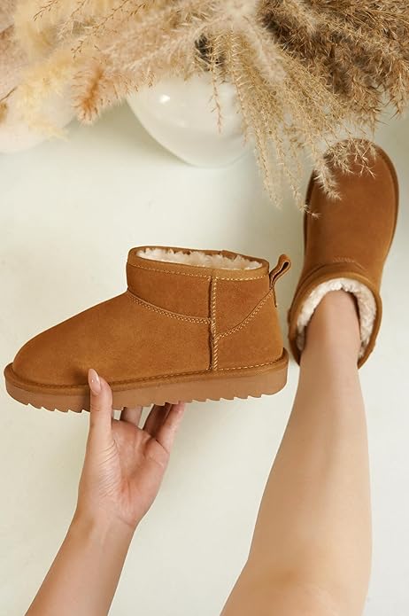 UltraCozy™ Fur-Lined Suede Ankle Boots for Women – All-Day Comfort 👢❄️ Thevault9store