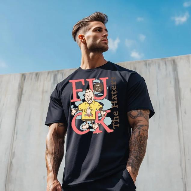 F*ck The Haters T-Shirt for Men - Motivational Fitness Shirt, Bodybuilding & Weightlifting Gym Tee, Exercise Gift Etsy