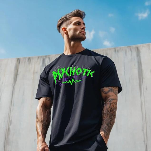 Psychotic Lifter T-Shirt for Men - Motivational Fitness Shirt, Bodybuilding & Weightlifting Gym Tee, Exercise Gift